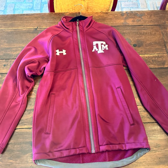 Under Armour Texas A&M Aggie Zip Up Jacket Size Small Excellent Condition